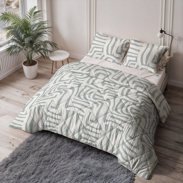 Microfibre Lazy Duvet Eran | Green | King - 240cm (W) x 200cm (L) - The Bedding & Blankets Store
