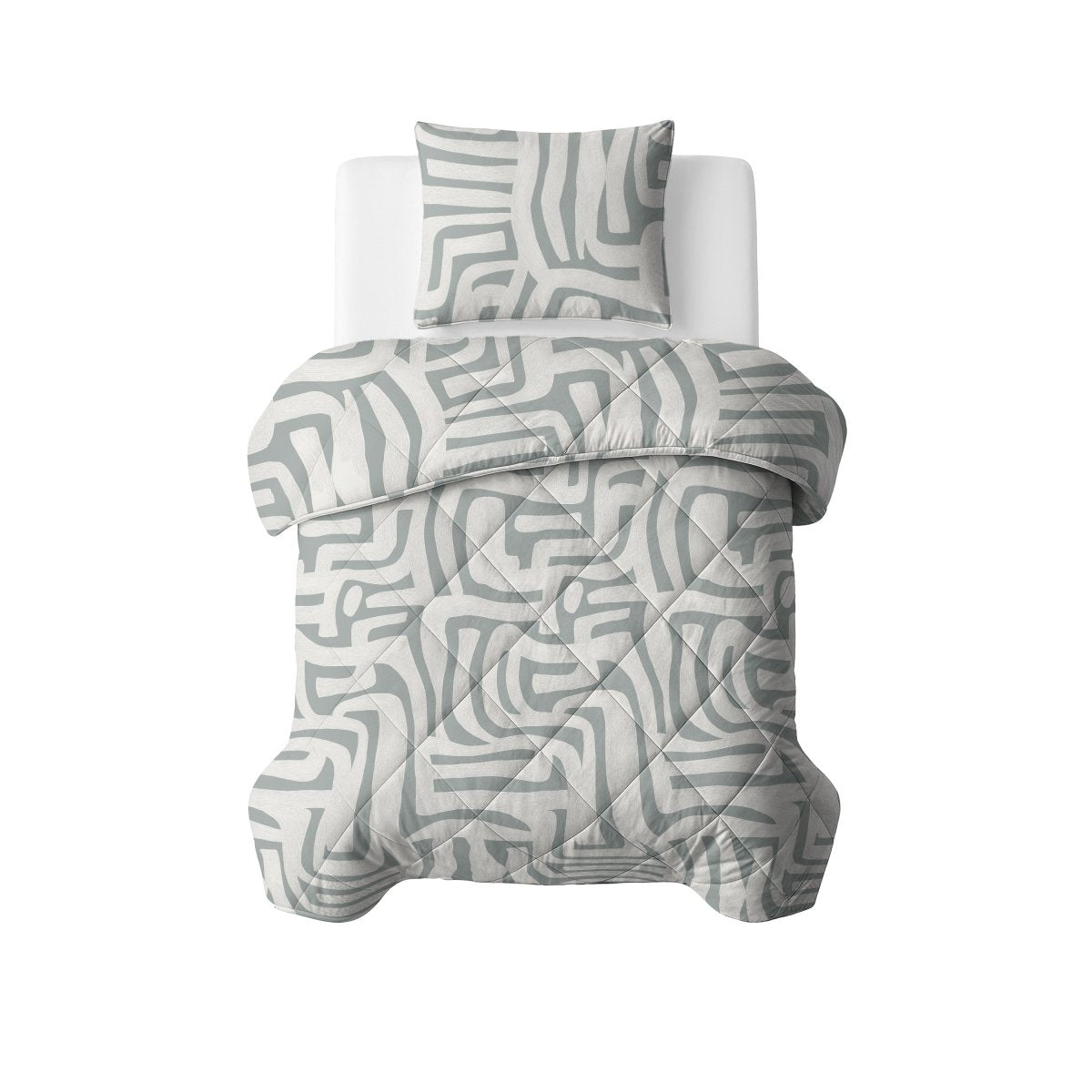 Microfibre Lazy Duvet Eran | Green | King - 240cm (W) x 200cm (L) - The Bedding & Blankets Store