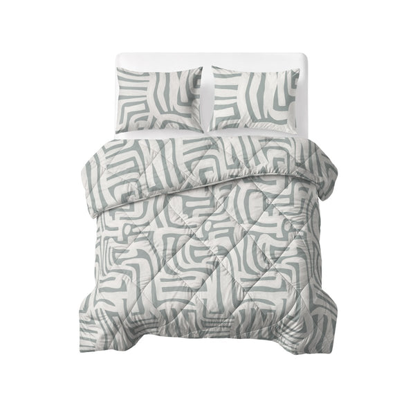 Microfibre Lazy Duvet Eran | Green | King - 240cm (W) x 200cm (L) - The Bedding & Blankets Store