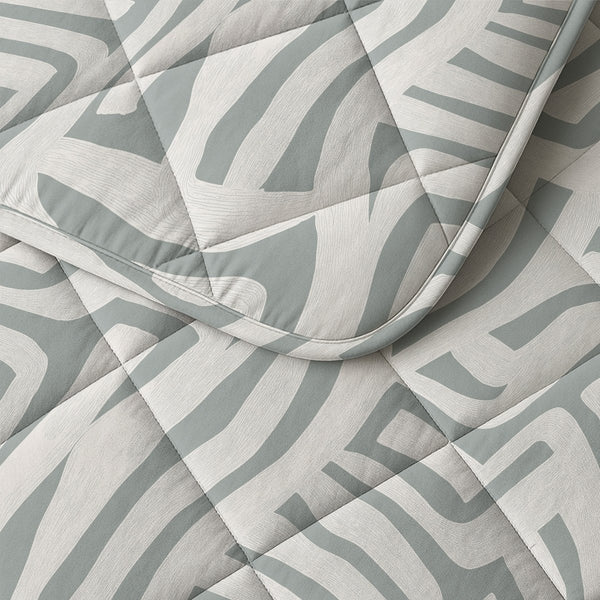 Microfibre Lazy Duvet Eran | Green | King - 240cm (W) x 200cm (L) - The Bedding & Blankets Store