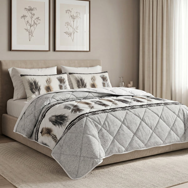 Microfibre Lazy Duvet Feathers 3 | Sand | King - 240cm (W) x 200cm (L) - The Bedding & Blankets Store