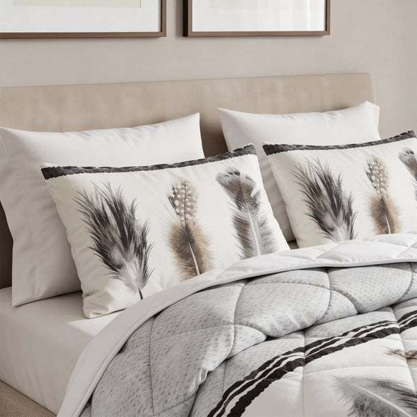 Microfibre Lazy Duvet Feathers 3 | Sand | King - 240cm (W) x 200cm (L) - The Bedding & Blankets Store