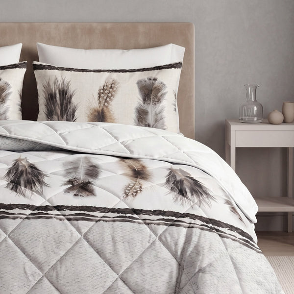 Microfibre Lazy Duvet Feathers 3 | Sand | King - 240cm (W) x 200cm (L) - The Bedding & Blankets Store