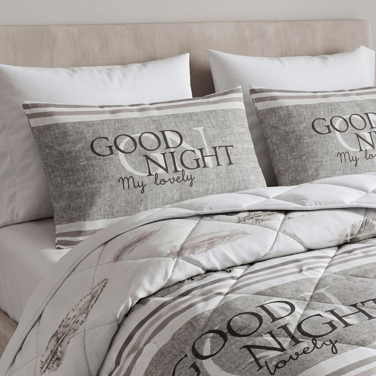Microfibre Lazy Duvet Goodnight | Sand | King - 240cm (W) x 200cm (L) - The Bedding & Blankets Store