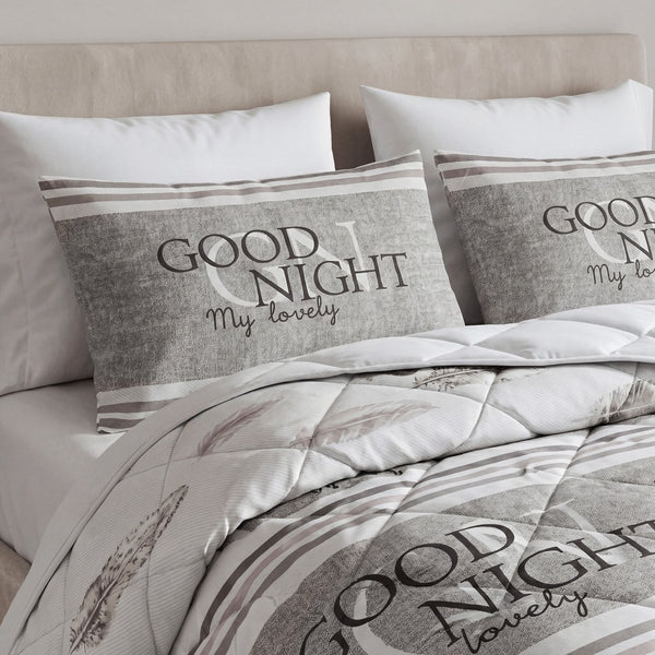 Microfibre Lazy Duvet Goodnight | Sand | King - 240cm (W) x 200cm (L) - The Bedding & Blankets Store