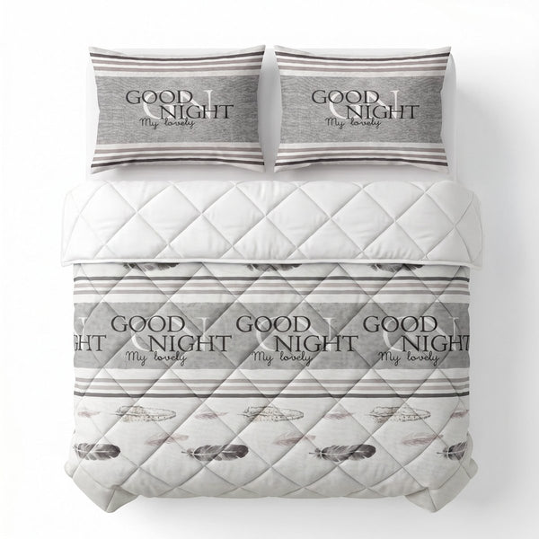 Microfibre Lazy Duvet Goodnight | Sand | King - 240cm (W) x 200cm (L) - The Bedding & Blankets Store