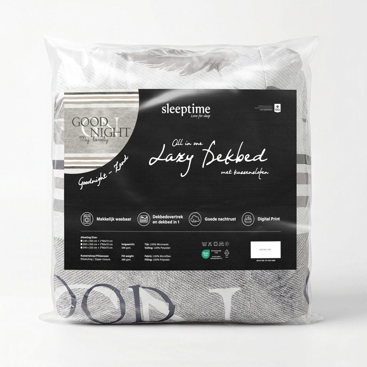 Microfibre Lazy Duvet Goodnight | Sand | King - 240cm (W) x 200cm (L) - The Bedding & Blankets Store