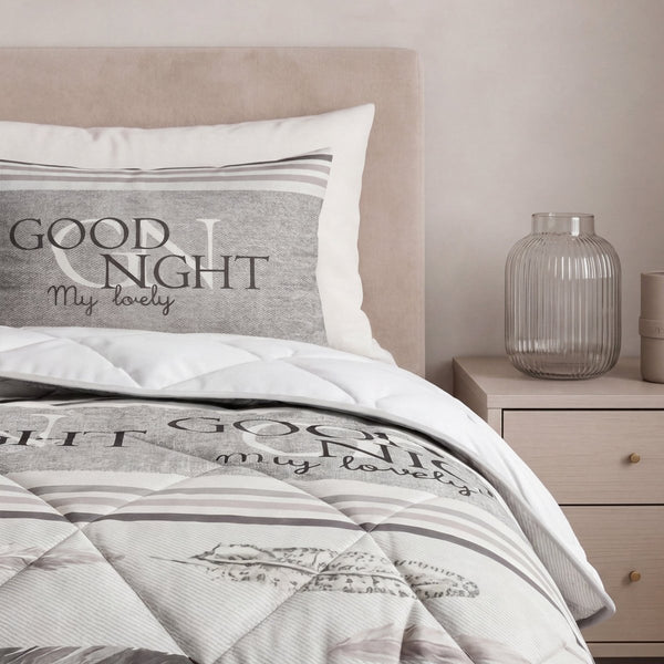 Microfibre Lazy Duvet Goodnight | Sand | King - 240cm (W) x 200cm (L) - The Bedding & Blankets Store