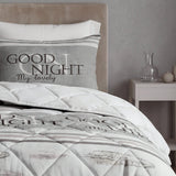 Microfibre Lazy Duvet Goodnight | Sand | King - 240cm (W) x 200cm (L) - The Bedding & Blankets Store