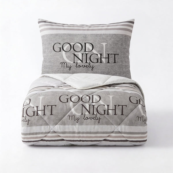 Microfibre Lazy Duvet Goodnight | Sand | King - 240cm (W) x 200cm (L) - The Bedding & Blankets Store