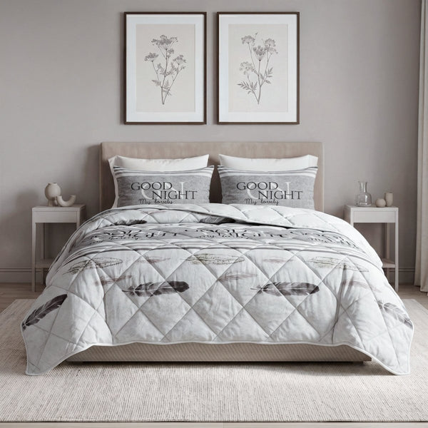 Microfibre Lazy Duvet Goodnight | Sand | King - 240cm (W) x 200cm (L) - The Bedding & Blankets Store