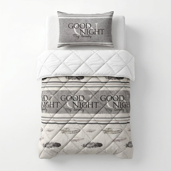 Microfibre Lazy Duvet Goodnight | Sand | King - 240cm (W) x 200cm (L) - The Bedding & Blankets Store