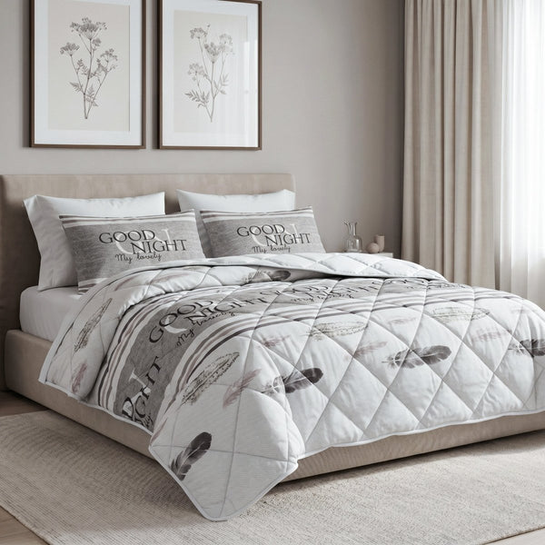 Microfibre Lazy Duvet Goodnight | Sand | King - 240cm (W) x 200cm (L) - The Bedding & Blankets Store