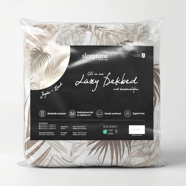 Microfibre Lazy Duvet Jayda | Sand | King - 240cm (W) x 200cm (L) - The Bedding & Blankets Store
