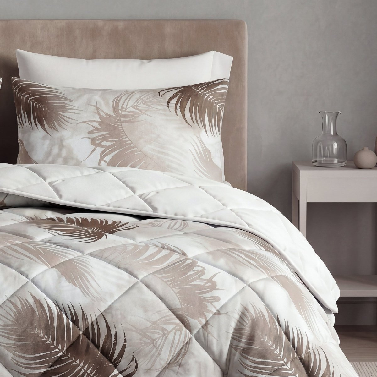 Microfibre Lazy Duvet Jayda | Sand | King - 240cm (W) x 200cm (L) - The Bedding & Blankets Store