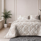 Microfibre Lazy Duvet Kello | Taupe/Sand | King - 240cm (W) x 200cm (L) - The Bedding & Blankets Store