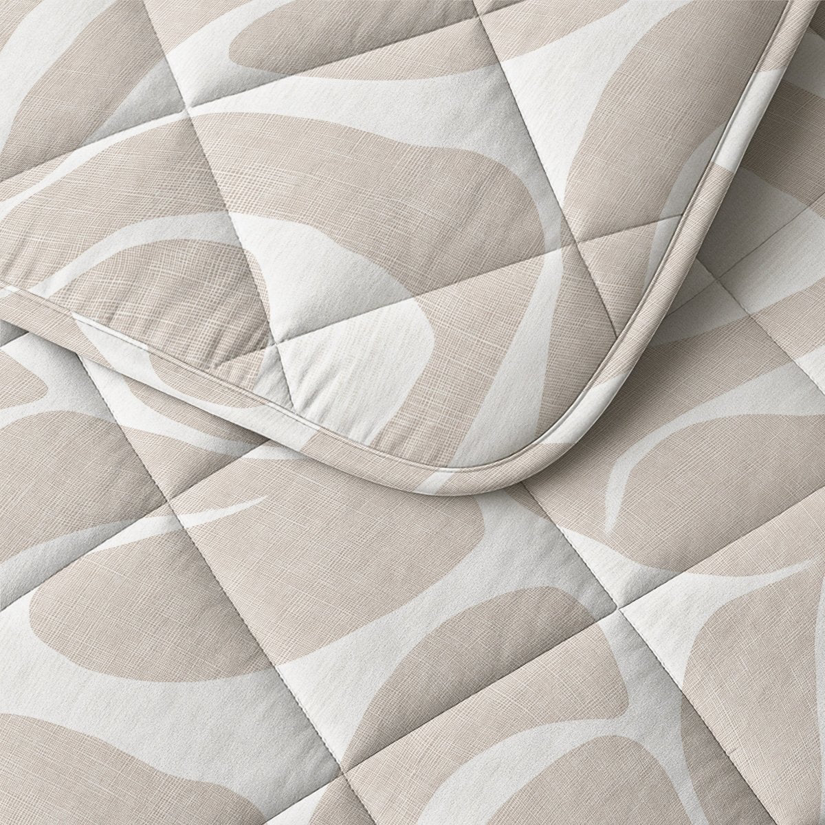 Microfibre Lazy Duvet Kello | Taupe/Sand | King - 240cm (W) x 200cm (L) - The Bedding & Blankets Store