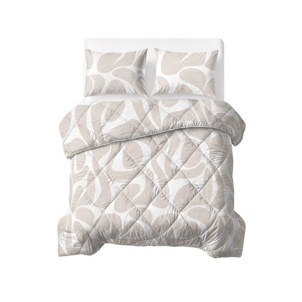 Microfibre Lazy Duvet Kello | Taupe/Sand | King - 240cm (W) x 200cm (L) - The Bedding & Blankets Store