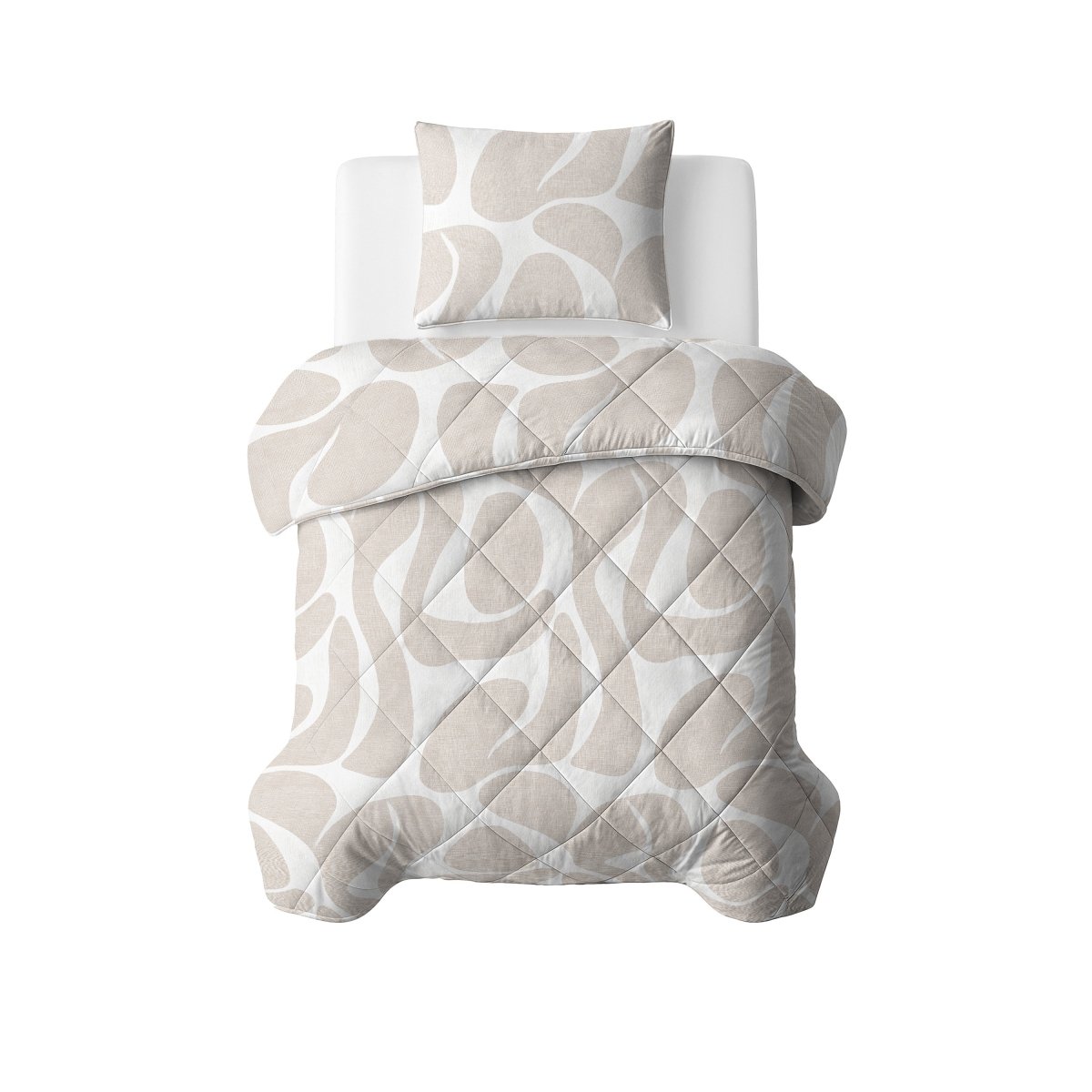 Microfibre Lazy Duvet Kello | Taupe/Sand | King - 240cm (W) x 200cm (L) - The Bedding & Blankets Store