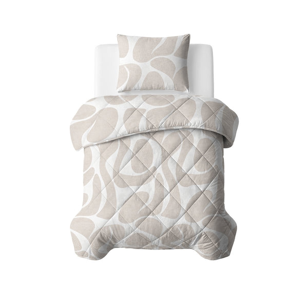 Microfibre Lazy Duvet Kello | Taupe/Sand | King - 240cm (W) x 200cm (L) - The Bedding & Blankets Store