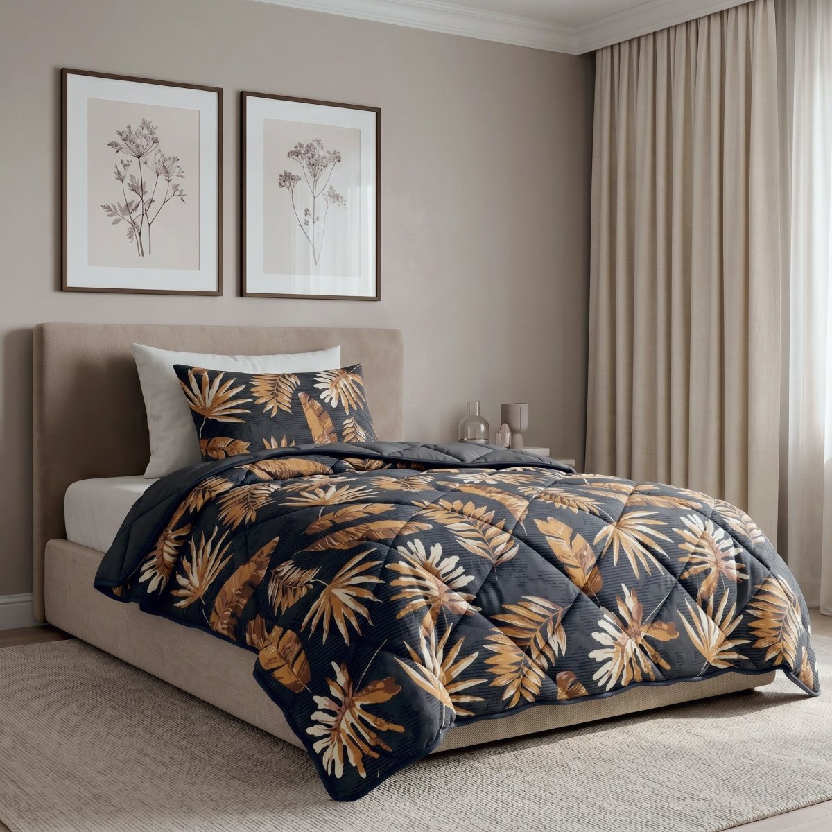 Microfibre Lazy Duvet Luisa | Sand | King - 240cm (W) x 200cm (L) - The Bedding & Blankets Store
