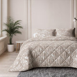Microfibre Lazy Duvet Neva | Taupe/Sand | King - 240cm (W) x 200cm (L) - The Bedding & Blankets Store