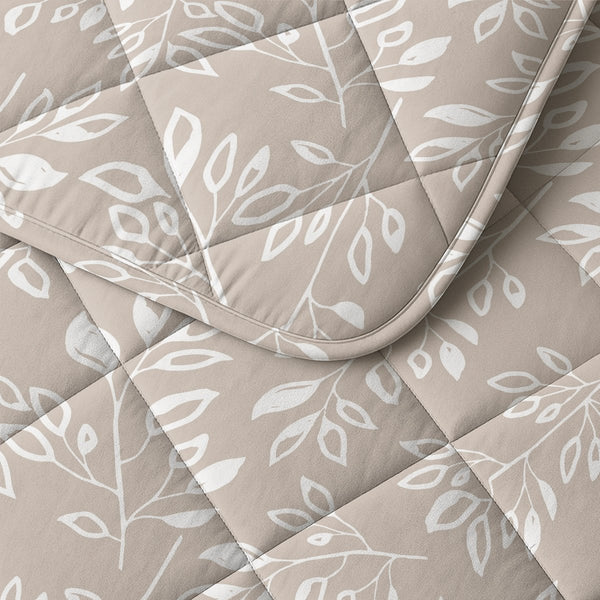 Microfibre Lazy Duvet Neva | Taupe/Sand | King - 240cm (W) x 200cm (L) - The Bedding & Blankets Store