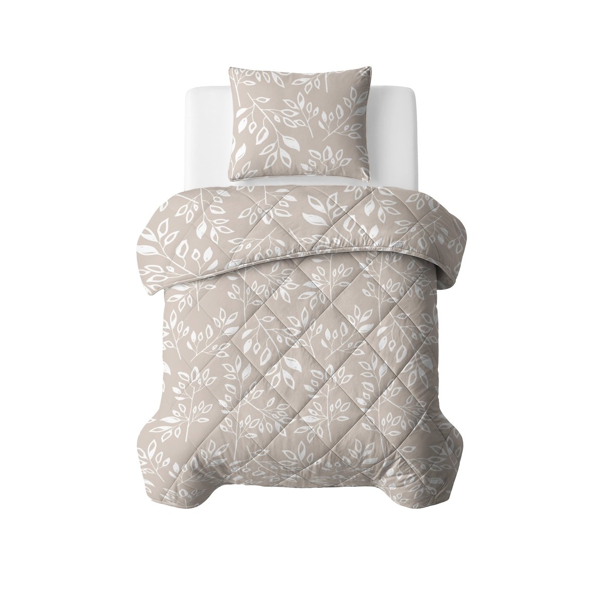 Microfibre Lazy Duvet Neva | Taupe/Sand | King - 240cm (W) x 200cm (L) - The Bedding & Blankets Store