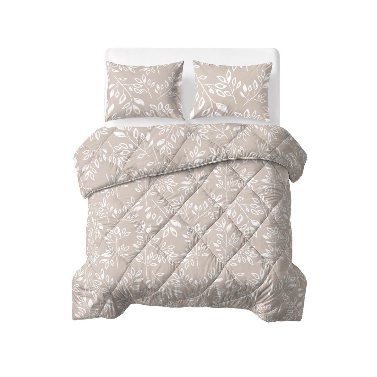 Microfibre Lazy Duvet Neva | Taupe/Sand | King - 240cm (W) x 200cm (L) - The Bedding & Blankets Store