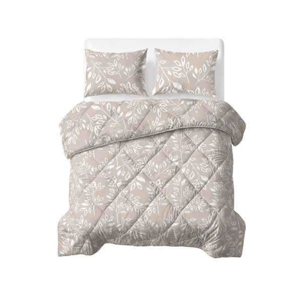 Microfibre Lazy Duvet Neva | Taupe/Sand | King - 240cm (W) x 200cm (L) - The Bedding & Blankets Store