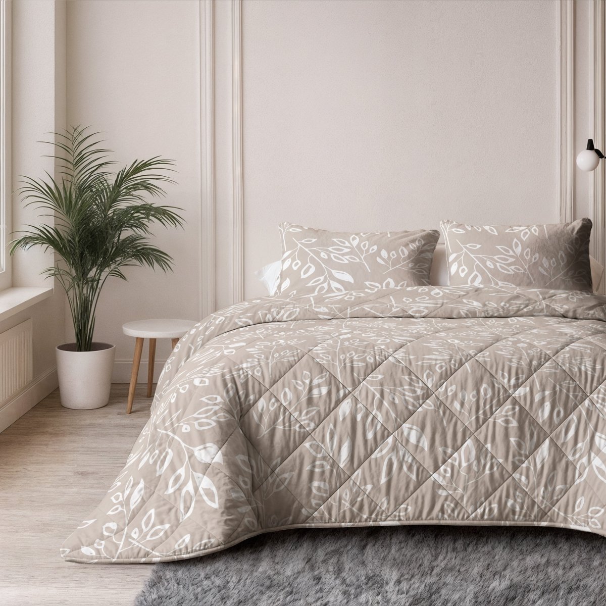 Microfibre Lazy Duvet Neva | Taupe/Sand | King - 240cm (W) x 200cm (L) - The Bedding & Blankets Store