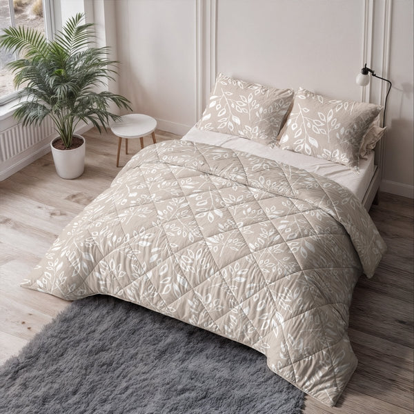 Microfibre Lazy Duvet Neva | Taupe/Sand | King - 240cm (W) x 200cm (L) - The Bedding & Blankets Store