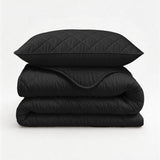 Microfibre Lazy Duvet Uni | Black | King - 240cm (W) x 200cm (L) - The Bedding & Blankets Store