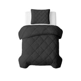 Microfibre Lazy Duvet Uni | Black | King - 240cm (W) x 200cm (L) - The Bedding & Blankets Store