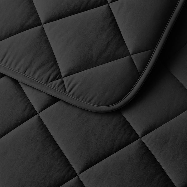 Microfibre Lazy Duvet Uni | Black | King - 240cm (W) x 200cm (L) - The Bedding & Blankets Store
