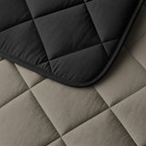Microfibre Lazy Duvet Uni | Taupe/Black | King - 240cm (W) x 200cm (L) - The Bedding & Blankets Store