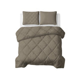 Microfibre Lazy Duvet Uni | Taupe/Grey | King - 240cm (W) x 200cm (L) - The Bedding & Blankets Store