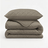Microfibre Lazy Duvet Uni | Taupe/Grey | King - 240cm (W) x 200cm (L) - The Bedding & Blankets Store