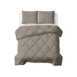 Microfibre Lazy Duvet Uni | Taupe/Grey | King - 240cm (W) x 200cm (L) - The Bedding & Blankets Store