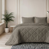 Microfibre Lazy Duvet Uni | Taupe/Grey | King - 240cm (W) x 200cm (L) - The Bedding & Blankets Store