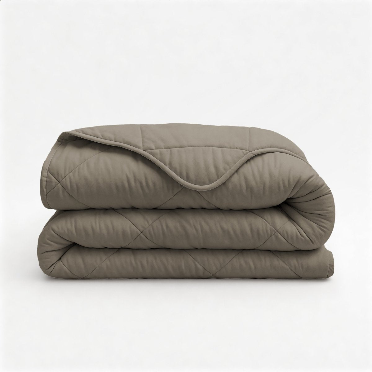 Microfibre Lazy Duvet Uni | Taupe/Grey | King - 240cm (W) x 200cm (L) - The Bedding & Blankets Store