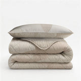 Microfibre Lazy Duvet Warm Triangles | Sand/Beige | King Long - 240cm (W) x 220cm (L) - The Bedding & Blankets Store