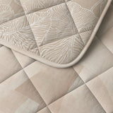 Microfibre Lazy Duvet Warm Triangles | Sand/Beige | King Long - 240cm (W) x 220cm (L) - The Bedding & Blankets Store