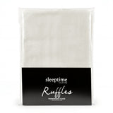 Microfibre Pillowcase Pair Ruffles | Off White | 60cm x 70cm - The Bedding & Blankets Store