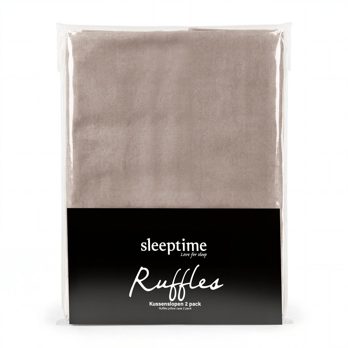 Microfibre Pillowcase Pair Ruffles | Taupe | 60cm x 70cm - The Bedding & Blankets Store