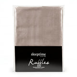 Microfibre Pillowcase Pair Ruffles | Taupe | 60cm x 70cm - The Bedding & Blankets Store