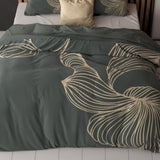 Micropercale Duvet Cover Set Blair | Grey | King Long - 240cm (W) x 220cm (L) - The Bedding & Blankets Store