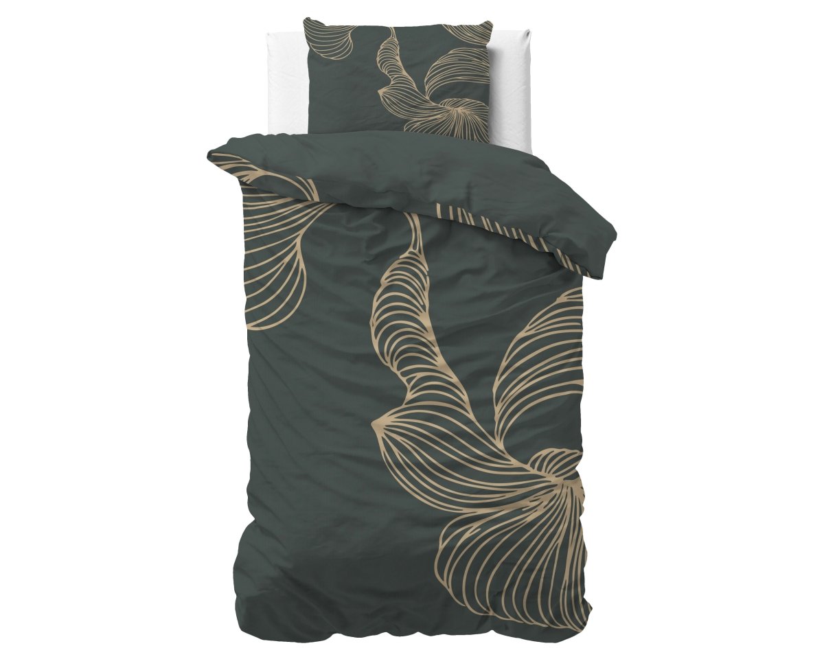 Micropercale Duvet Cover Set Blair | Grey | King Long - 240cm (W) x 220cm (L) - The Bedding & Blankets Store