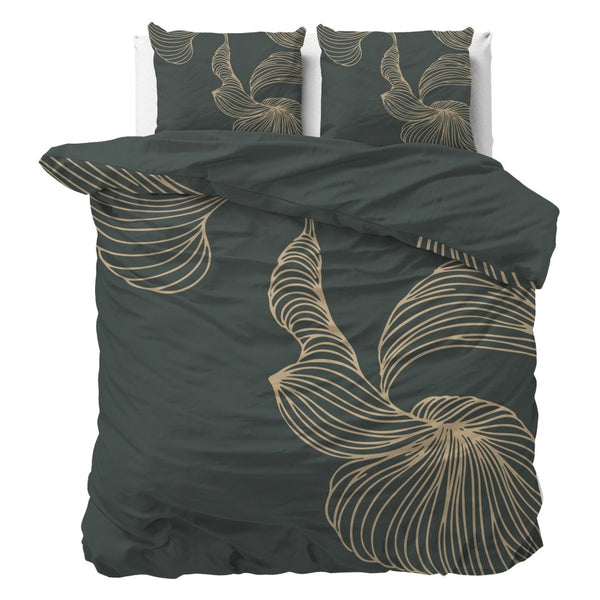 Micropercale Duvet Cover Set Blair | Grey | King Long - 240cm (W) x 220cm (L) - The Bedding & Blankets Store
