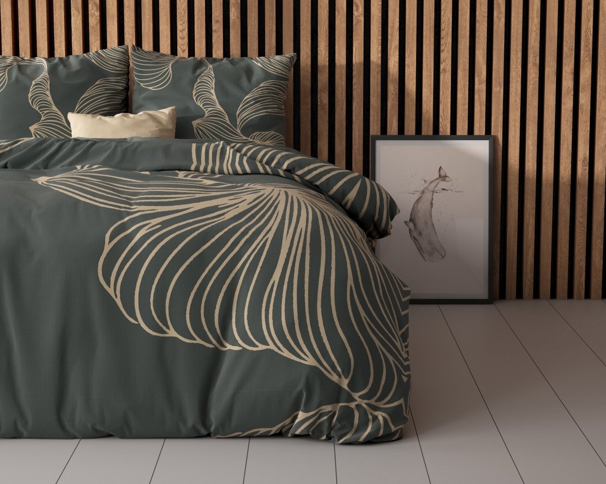 Micropercale Duvet Cover Set Blair | Grey | King Long - 240cm (W) x 220cm (L) - The Bedding & Blankets Store